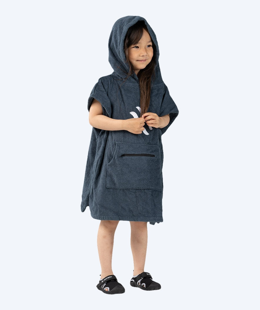 Watery badeponcho für Kinder - Baumwolle - Dunkelblau