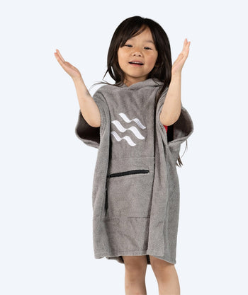 Watery badeponcho für Kinder - Baumwolle - Grau