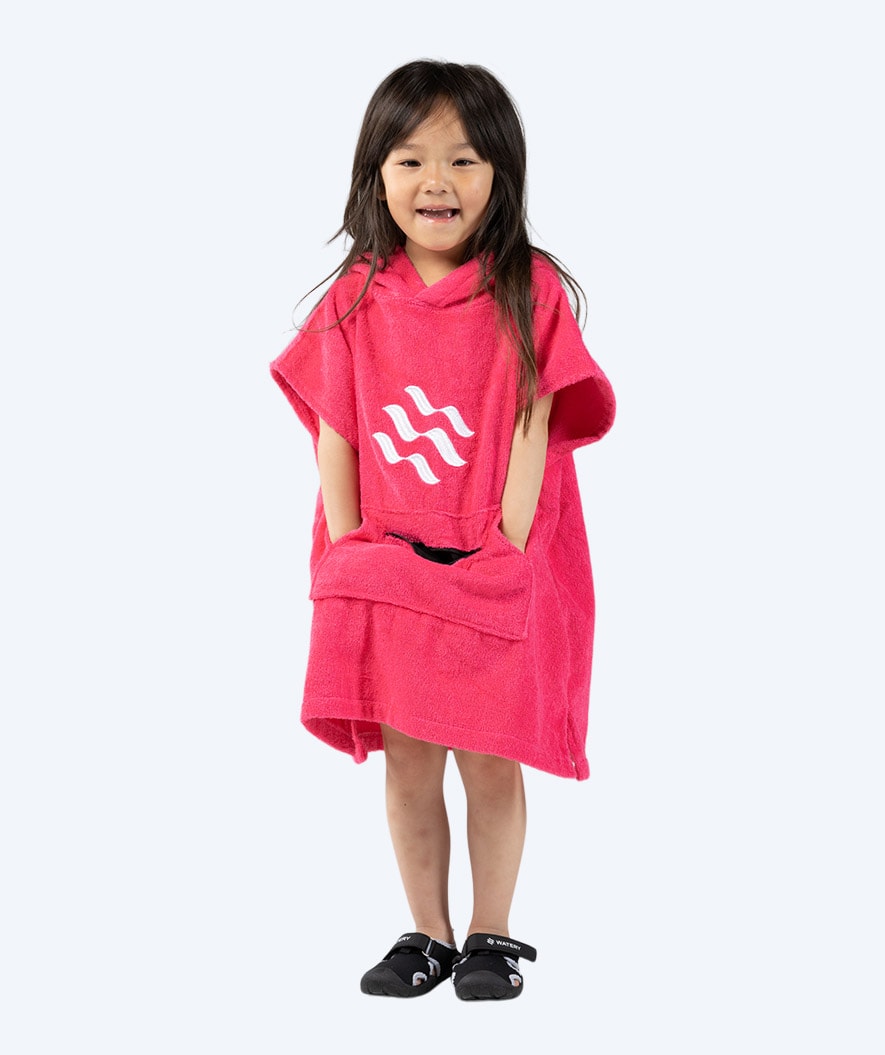 Watery Badeponcho für Kinder (1-6) - Baumwolle - Rosa