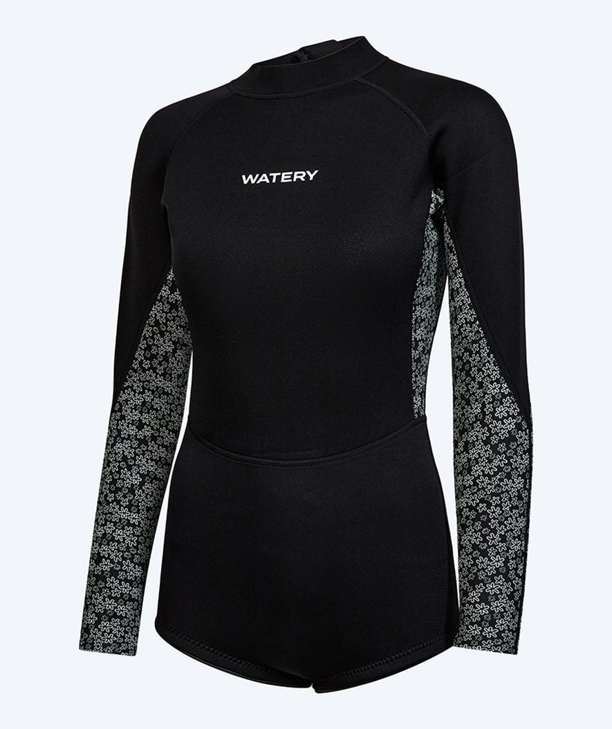 Watery Neopren Springsuit für Damen - Crosswind - Schwarz/Weiss