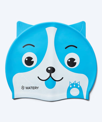 Watery Badekappe für Kinder - Dashers - Cat - Hellblau