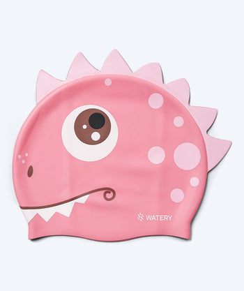 Watery Badekappe für Kinder - Dashers - Dino (Hellrosa)