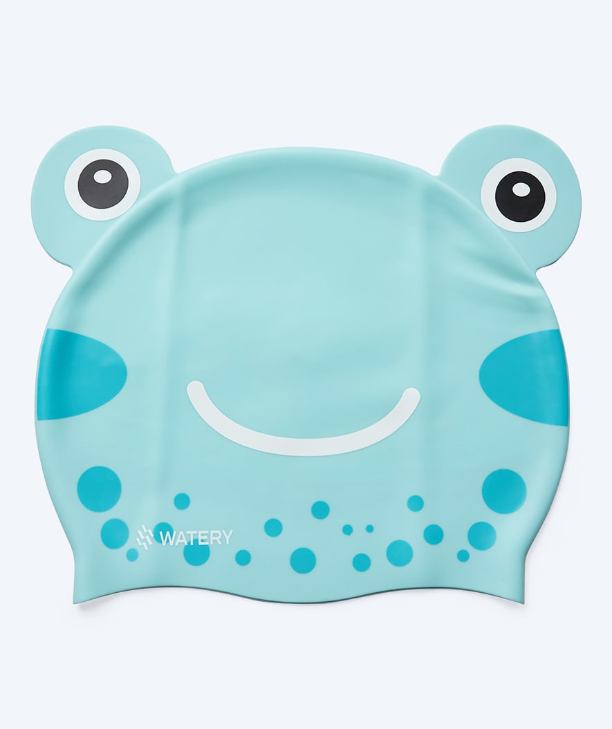 Watery Badekappe für Kinder - Dashers - Frog - Hellblau