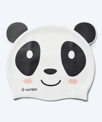 Watery Badekappe für Kinder - Dashers - Panda Bear (Weiss/Schwarz)