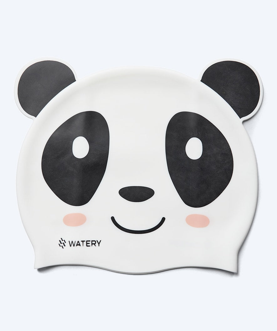 Watery Badekappe für Kinder - Dashers - Panda Bear (Weiss/Schwarz)