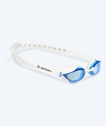 Watery Elite Schwimmbrille - Poseidon Ultra - Weiß/blau