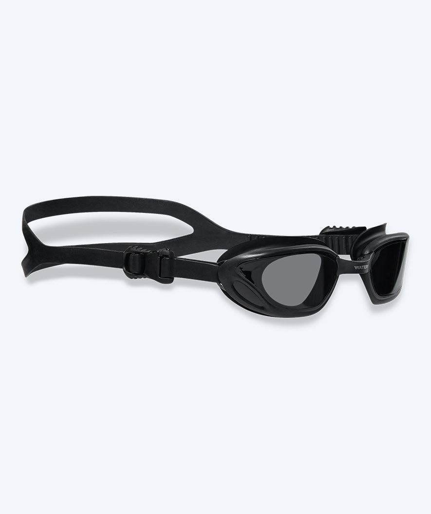 Watery Schwimmbrille fürs Training - Fraser - Schwarz (Smoke Scheiben)