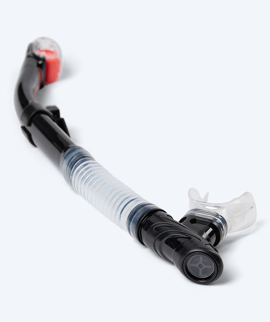 Watery volltrockener Schnorchel für Erwachsene - Hudson - Schwarz