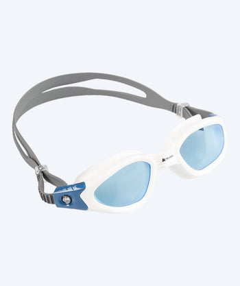 Watery Taucherbrille - Hystrix Flex - Weiß/Grau mit blauem Glas