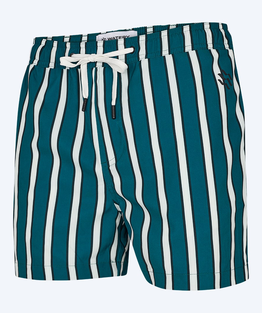 Watery Badeshorts für Herren - Kelvin Eco - Grün/Weiss