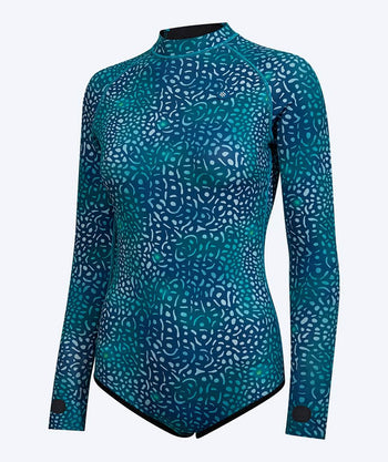 Watery Neopren Springsuit für Damen - Lady Open Back - Grün/Blau