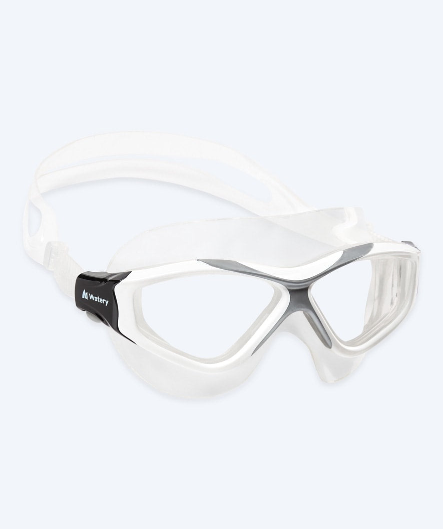 Watery Schwimmmaske für Erwachsene - Mantis - Weiss/Grau