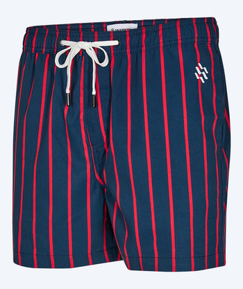 Watery Badeshorts für Herren - Marilla Eco - Dunkelblau/Rot