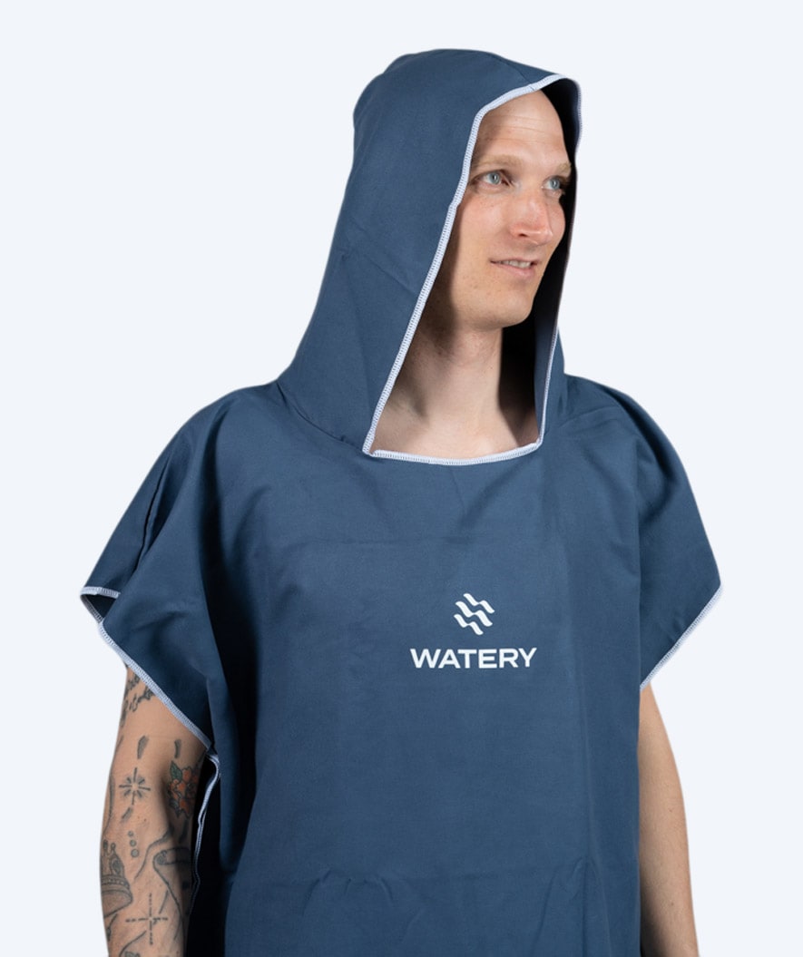 Watery Badeponcho für Erwachsene - Mikrofaser - Dunkelblau