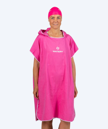 Watery Badeponcho für Erwachsene - Mikrofaser - Rosa