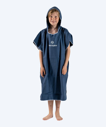 Watery Badeponcho für Junioren (6-15) - Mikrofaser - Dunkelblau