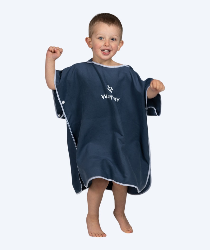 Watery Badeponcho für Kinder - Mikrofaser - Dunkelblau