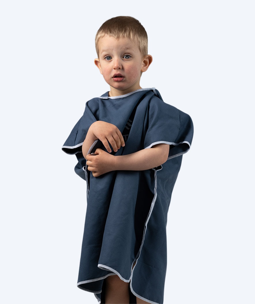 Watery Badeponcho für Kinder - Mikrofaser - Dunkelblau