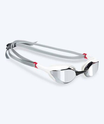 Watery Elite Schwimmbrillen - Murphy Mirror - Weiß/Silber