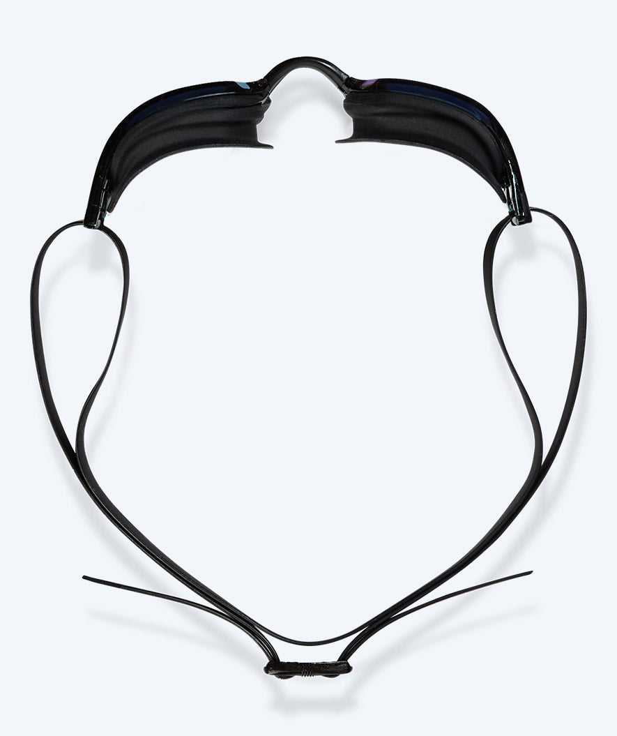 Watery Wettkampf Schwimmbrille für Kinder - Power Lane - Schwarz/Silber