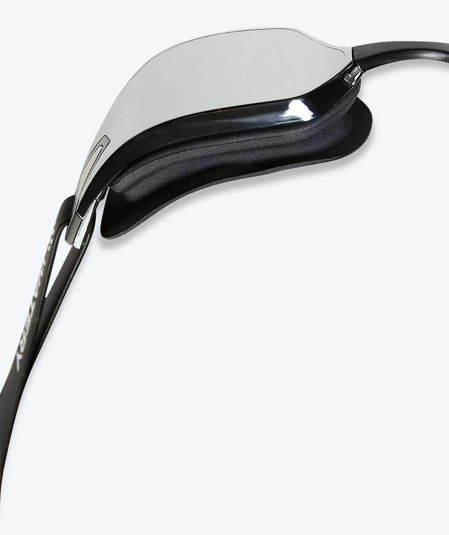 Watery Wettkampf Schwimmbrille für Kinder - Power Lane - Schwarz/Silber