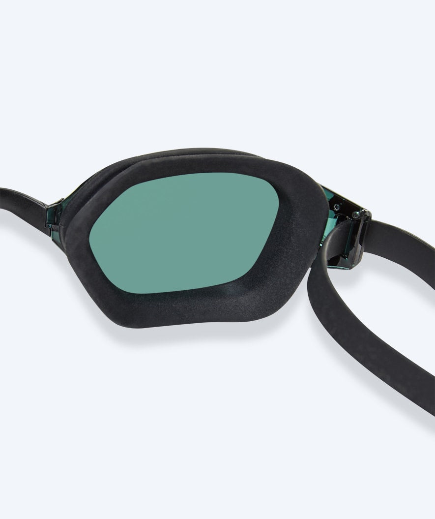 Watery Wettkampf Schwimmbrille für Kinder - Power Lane - Schwarz/Silber