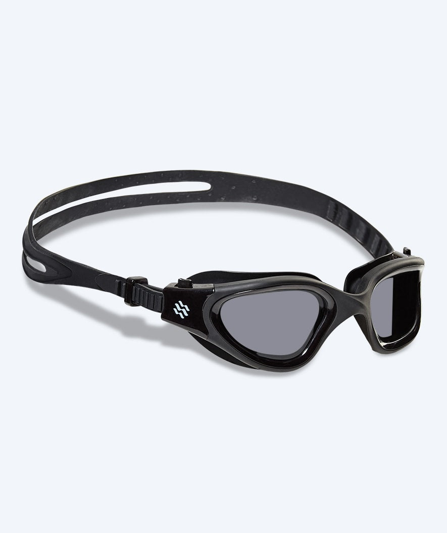 Watery kurzsichtige Schwimmbrille mit Sehstärke - (-2.0) til (-6.0) - Raven Active - Schwarz/smoke