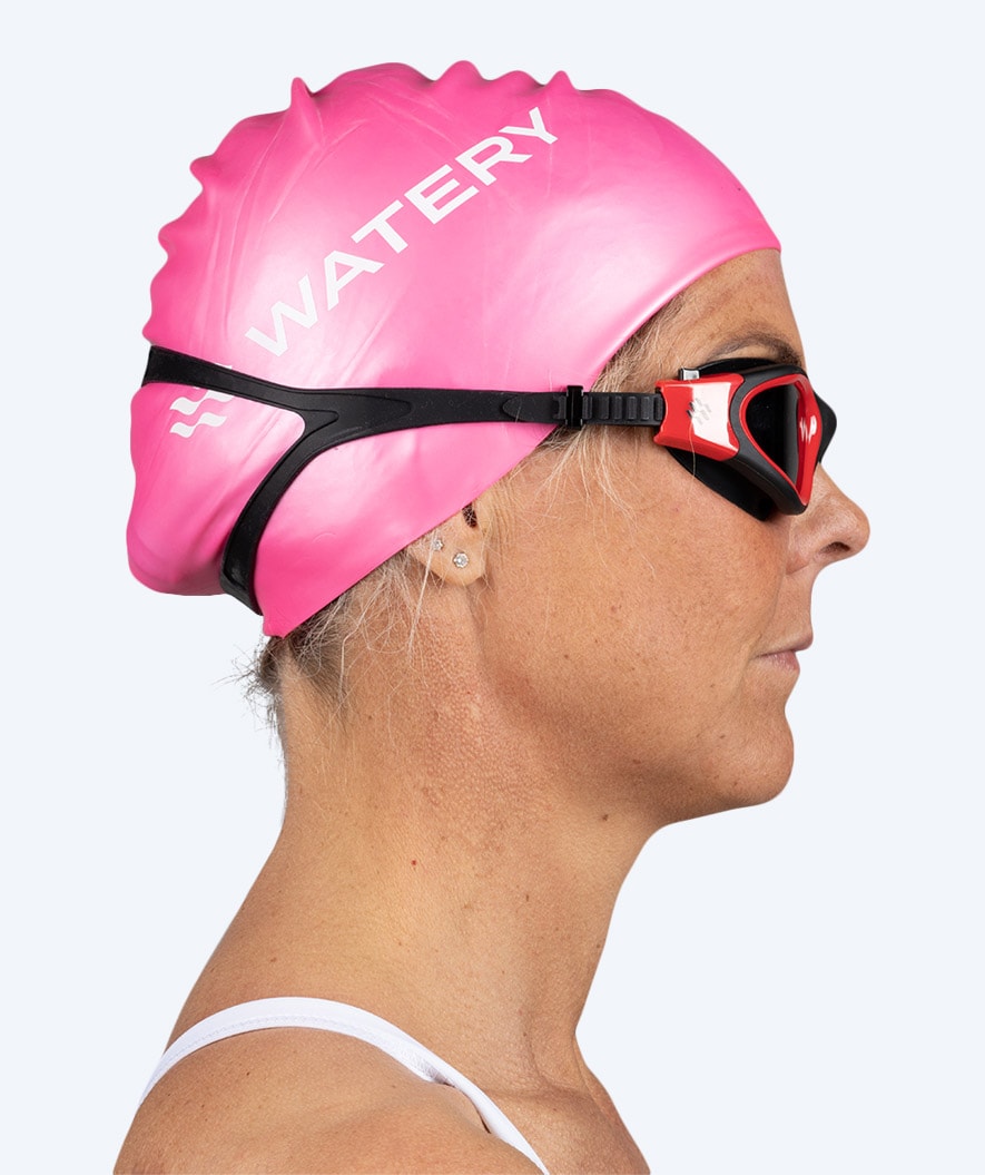 Watery Schwimmbrille fürs Training - Raven Active - Schwarz/rot 1.0