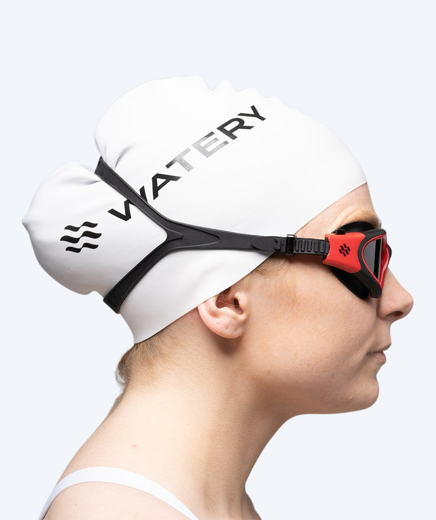 Watery Schwimmbrille fürs Training - Raven Active - Schwarz/rot 1.0