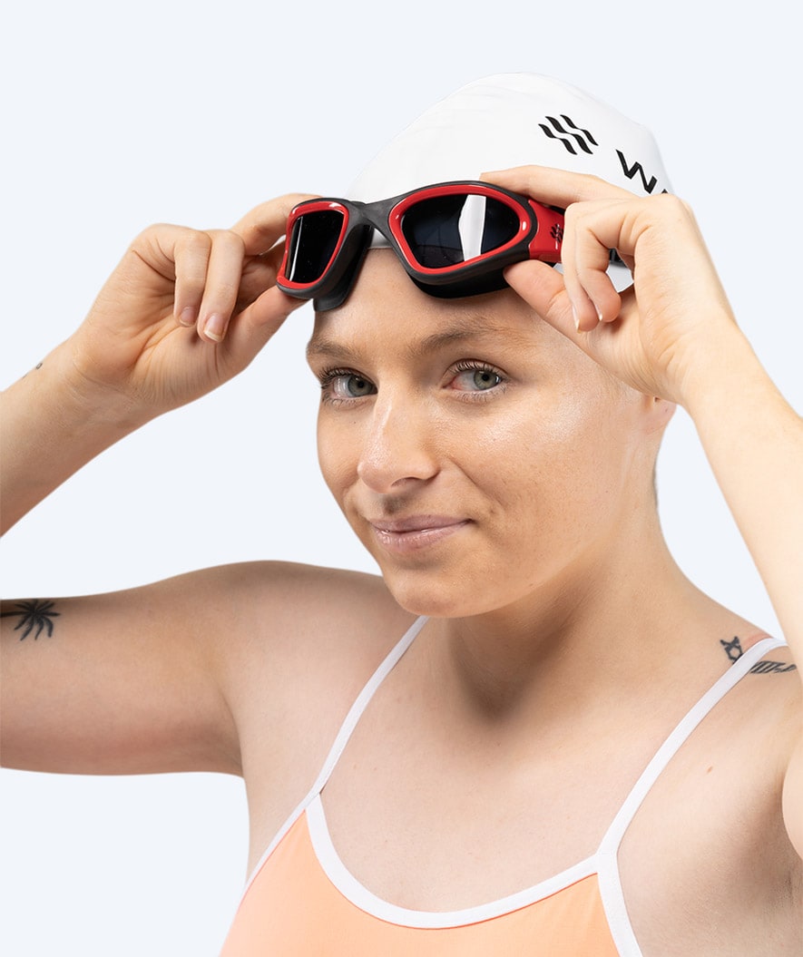 Watery Schwimmbrille fürs Training - Raven Active - Schwarz/rot 1.0