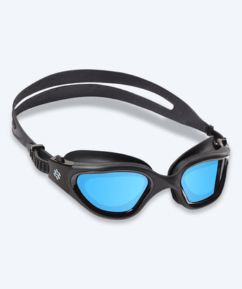 Watery Schwimmbrille für Freizeitschwimmer - Raven Mirror - Schwarz/Blau