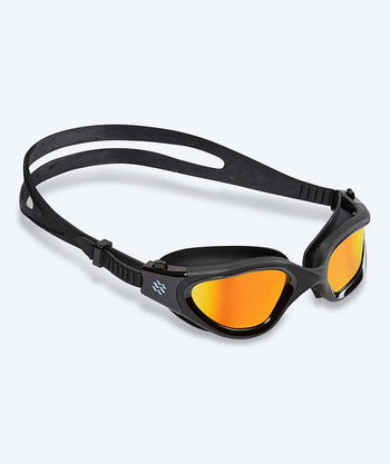 Watery Schwimmbrille für Freizeitschwimmer - Raven Mirror - Schwarz/Gold
