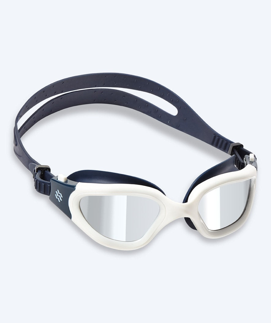 Watery Schwimmbrille für Freizeitschwimmer - Raven Mirror - Donkerblau/Silber