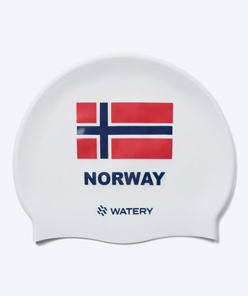 Watery Badekappe - Norge - Weiß
