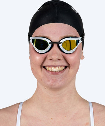 Watery Schwimmbrille für Freizeitschwimmer - Superior Mirror - Weiss/Schwarz