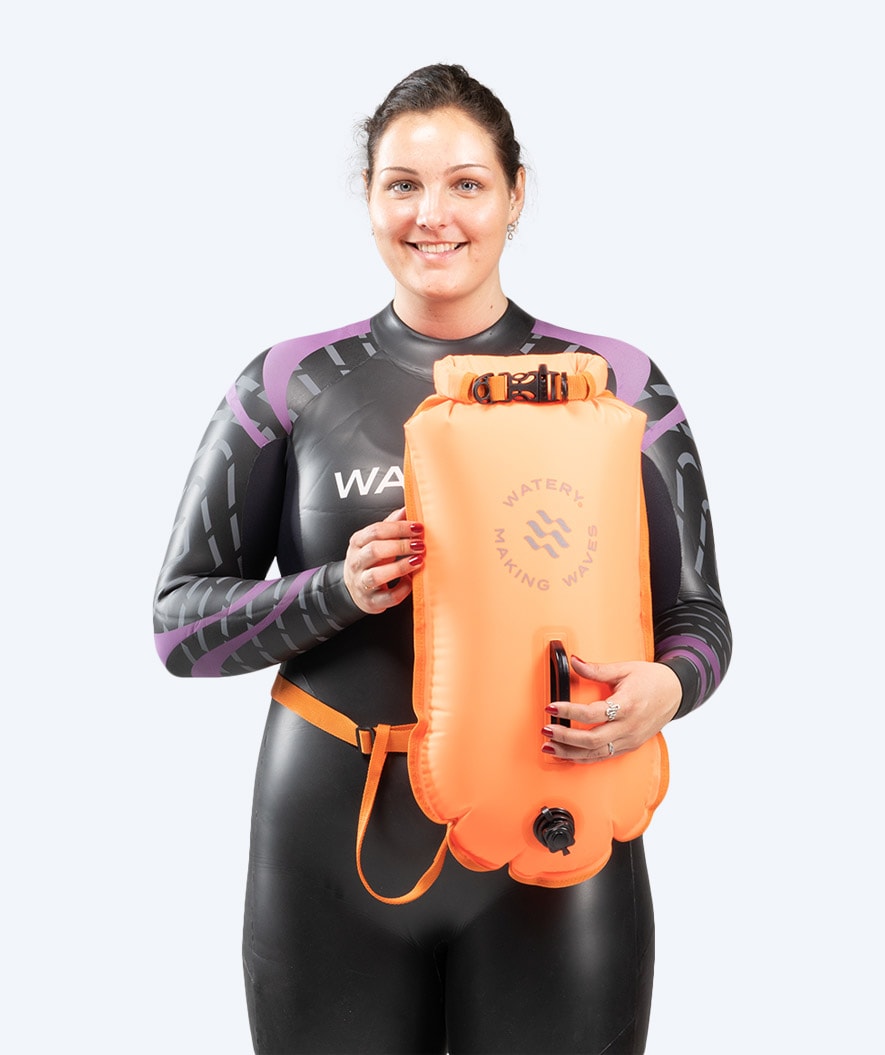 Watery Schwimmboje - Swim Buoy & Dry Bag 28L - Orange