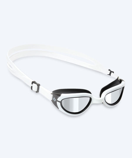 Watery Schwimmbrille für Kinder - Wade Mirror - Weiss/Silber
