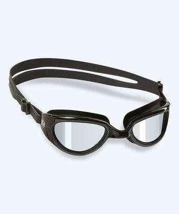 Watery Schwimmbrille fürs Training - Wade Mirror - Schwarz/silber