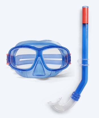Watery Combo Schnorchelset für Kinder (4-10) - Wyre - Dunkelblau