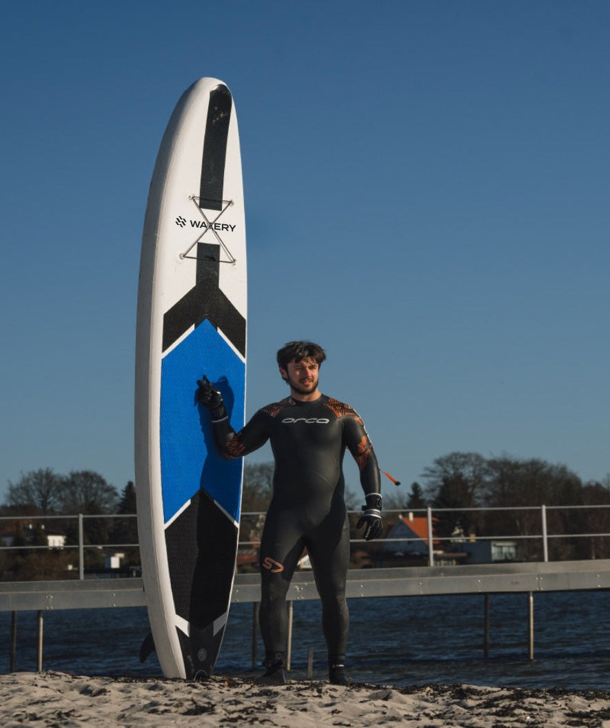 Paketangebot: 4x Watery Global Aufblasbares SUP PaddleBoard 10'6 - Rot/blau