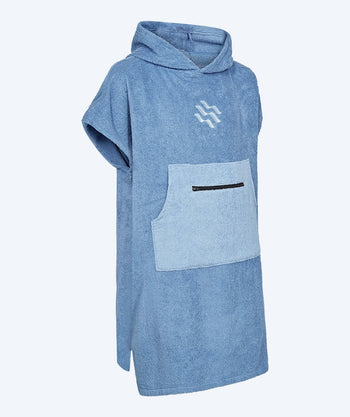 Watery Badeponcho für Junior (6-15) - Baumwolle - Atlantic Blue