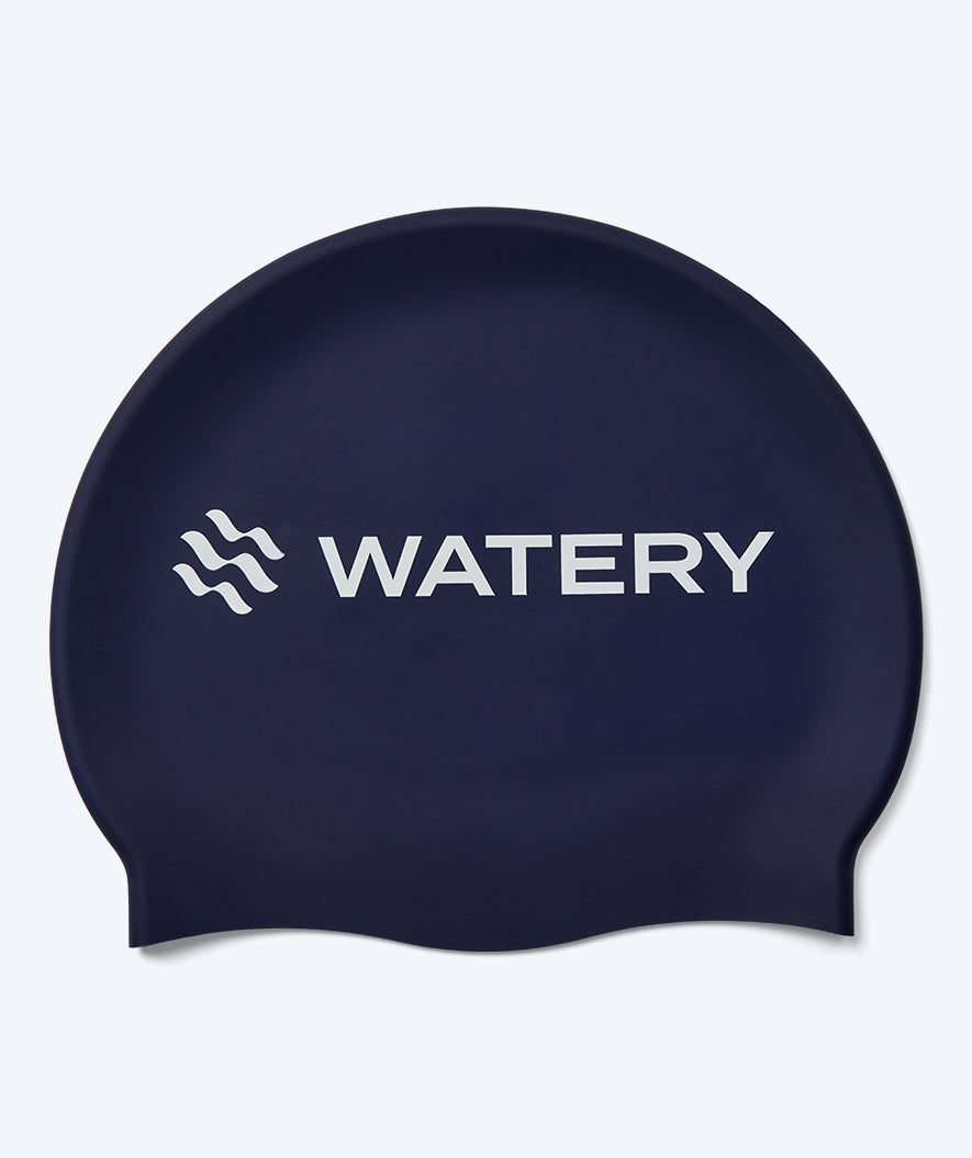 Watery Badekappe für Kinder (3-10) - Signature - Dunkelblau