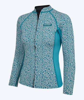 Watery Neoprenshirt mit Reissverschluss für Damen - Lodge - Blau/Weiss