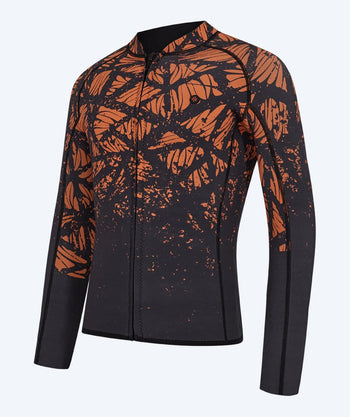 Watery Neoprenshirt mit Reissverschluss für Herren - Lodge - Schwarz/Orange