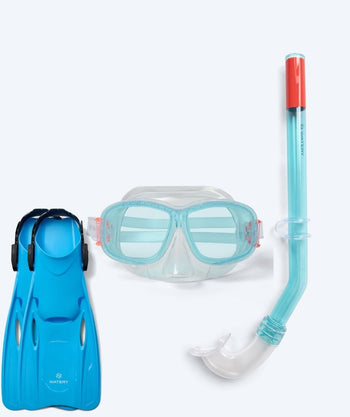 Watery Schnorchelset für Kinder (4-10) - Wyre/Fleetwood - Weiß/Blau