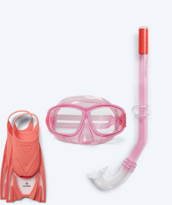 Watery Schnorchelset für Kinder (4-10) - Wyre/Bimasha - Hellrosa/Hellrosa