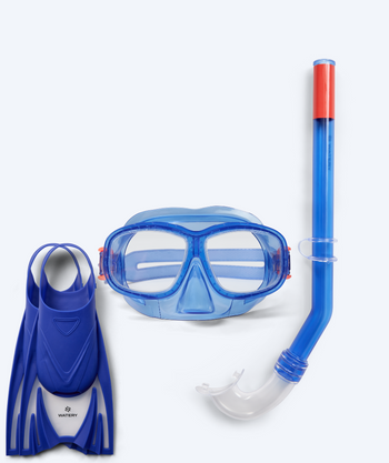 Watery Schnorchelset für Kinder (4-10) - Wyre/Bimasha - Donkerblau/Donkerblau