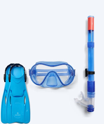 Watery Schnorchelset für Junior (8-15) - Jubal/Fleetwood - Blau/blau