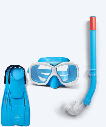 Watery Schnorchelset für Junior (8-15) - Misu/Fleetwood - Blau/blau