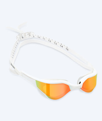 Watery Schwimmbrille - Instinct Elite Mirror - Weiß/gold